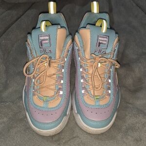 Fila Kids Sneakers - Blue, Purple & Peachy Color